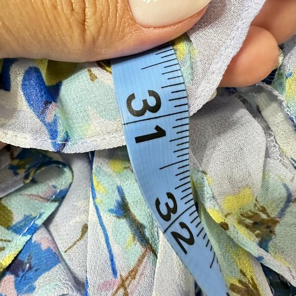 Misa Los Angeles Alona Mini Dress Floral Periwinkle Blue Women Medium - Picture 8 of 8